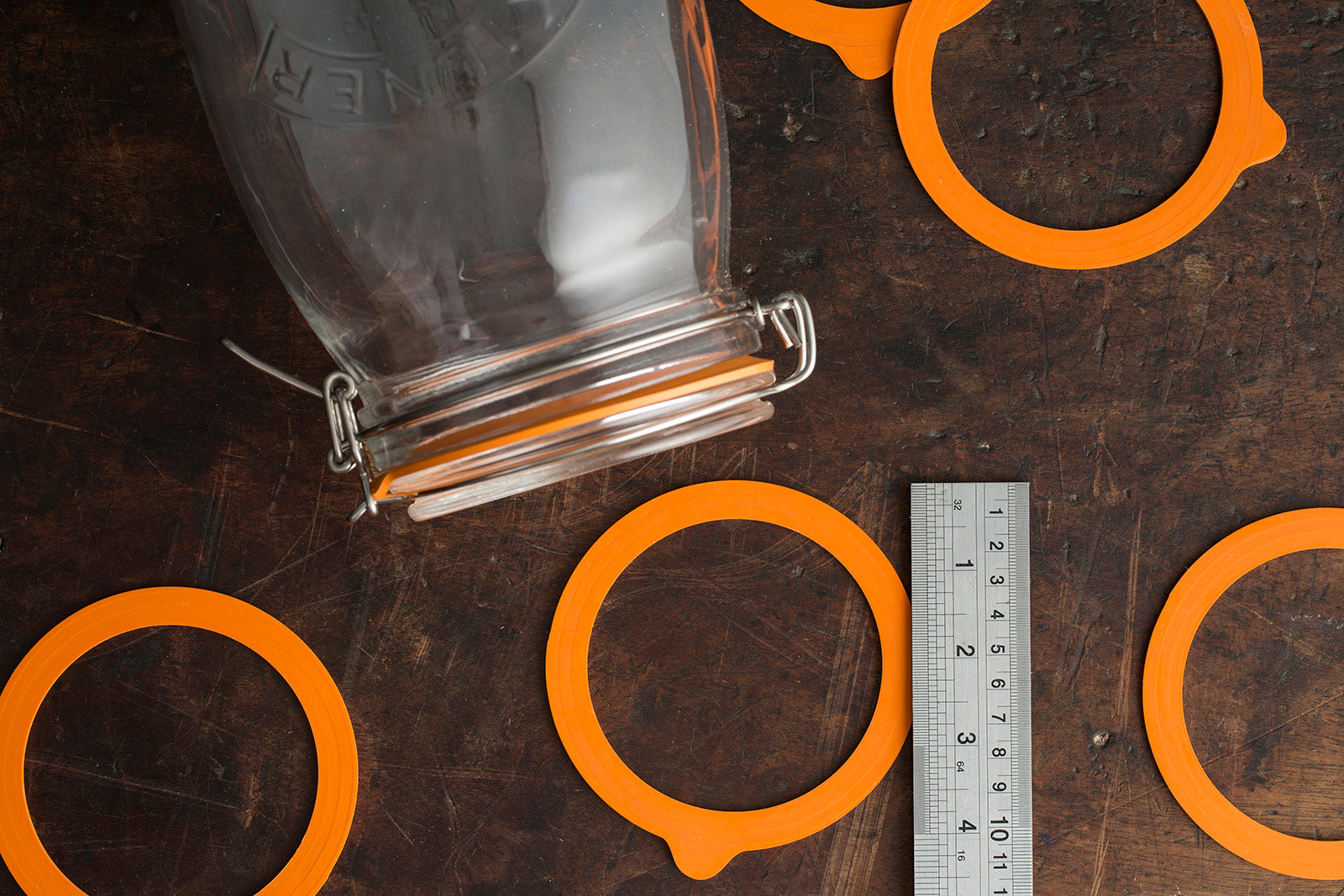 Kilner Rubber Seals for 12, 17, 34, 51, 68 Ounce Clip Top Jars, Set of 6