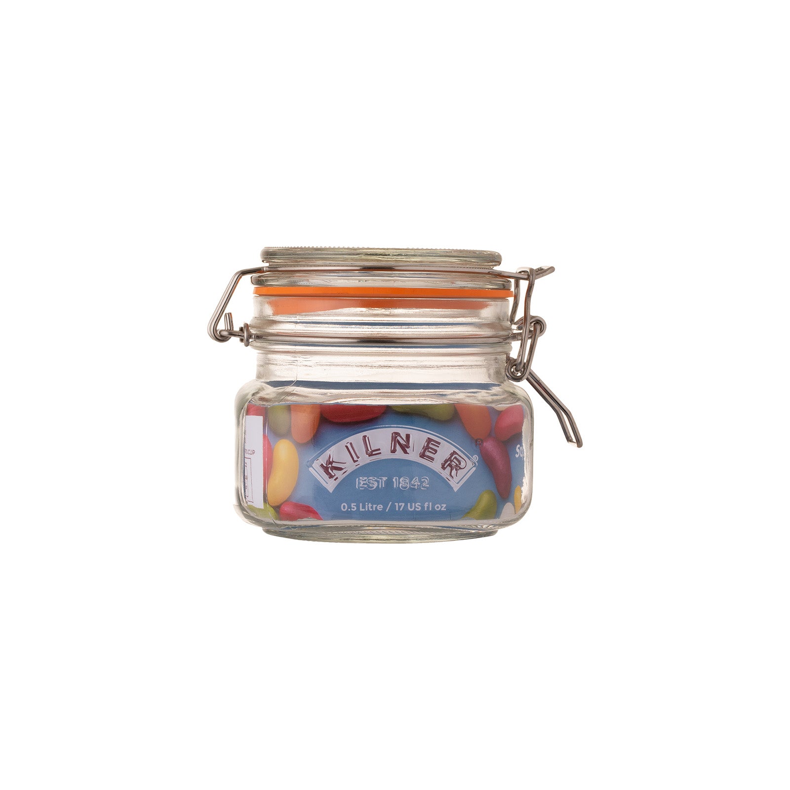 Kilner Square Clip Top Jar for Canning and Food Storage, 17 Ounce