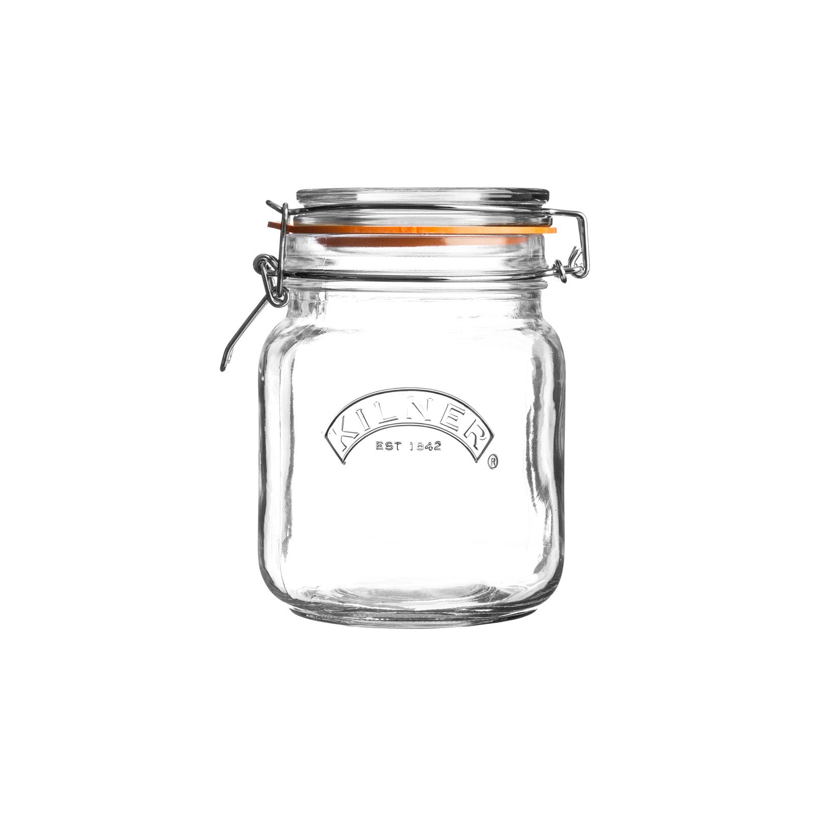 Kilner Square Clip Top Jar for Canning and Food Storage, 34 Ounce