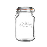 Kilner Square Clip Top Jar for Canning and Food Storage, 51 Ounce