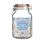 Kilner Square Clip Top Jar for Canning and Food Storage, 68 Ounce