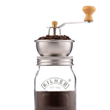 Kilner Coffee Grinder Set, Manual Grinder with Glass Storage Jar