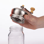 Kilner Coffee Grinder Set, Manual Grinder with Glass Storage Jar