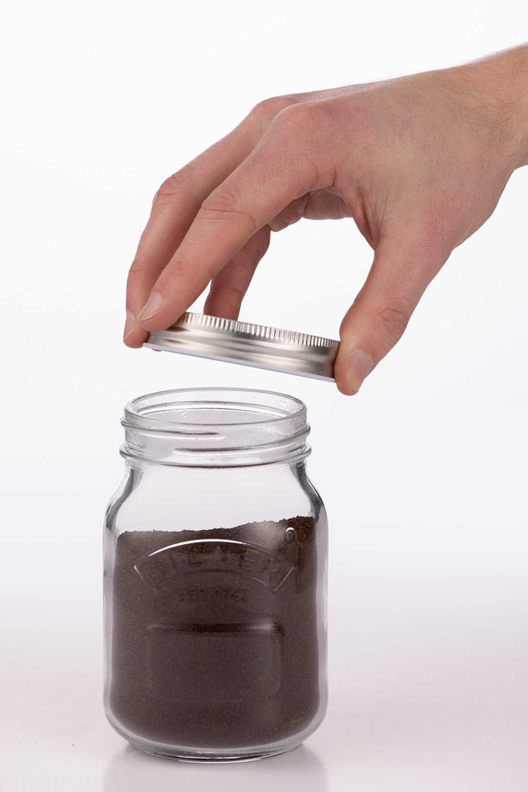 Kilner Coffee Grinder Set, Manual Grinder with Glass Storage Jar