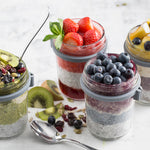 Kilner Parfait & Overnight Oats Jar Set, 350ml Glass Breakfast Jar with Spoon