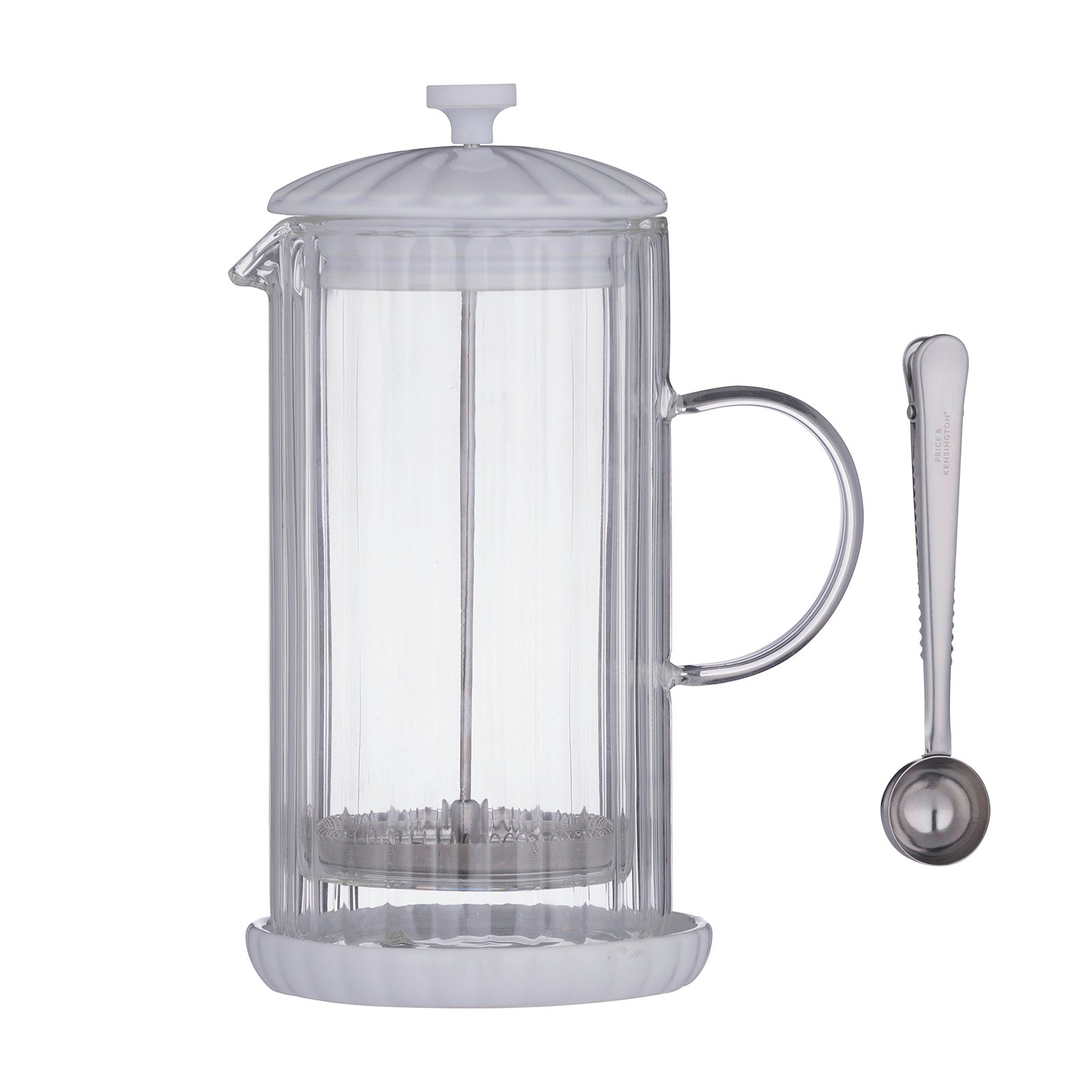 Price & Kensington Luxe French Press, 350 ml, White