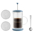 Price & Kensington Luxe French Press, 350 ml, Bluebell