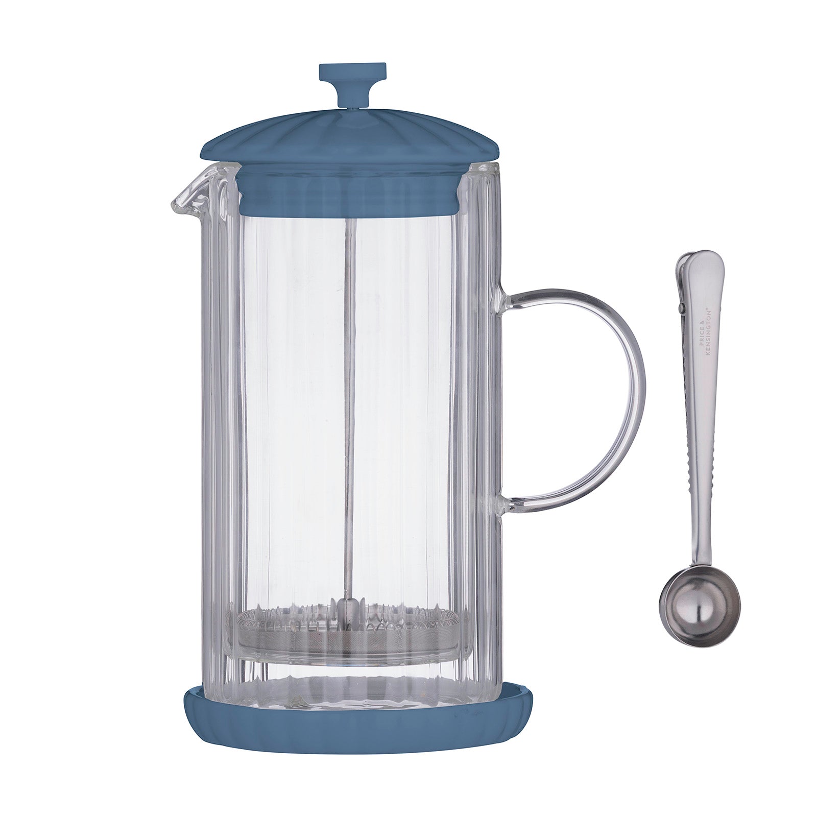 Price & Kensington Luxe French Press, 350 ml, Bluebell