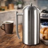 Frieling Brushed 18/10 Stainless Steel French Press Coffee Maker, 44-ounce