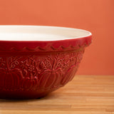 Mason Cash Pumpkin Mixing Bowl Size 18, 2.85-Quart, Dark Red