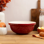 Mason Cash Pumpkin Mixing Bowl Size 18, 2.85-Quart, Dark Red