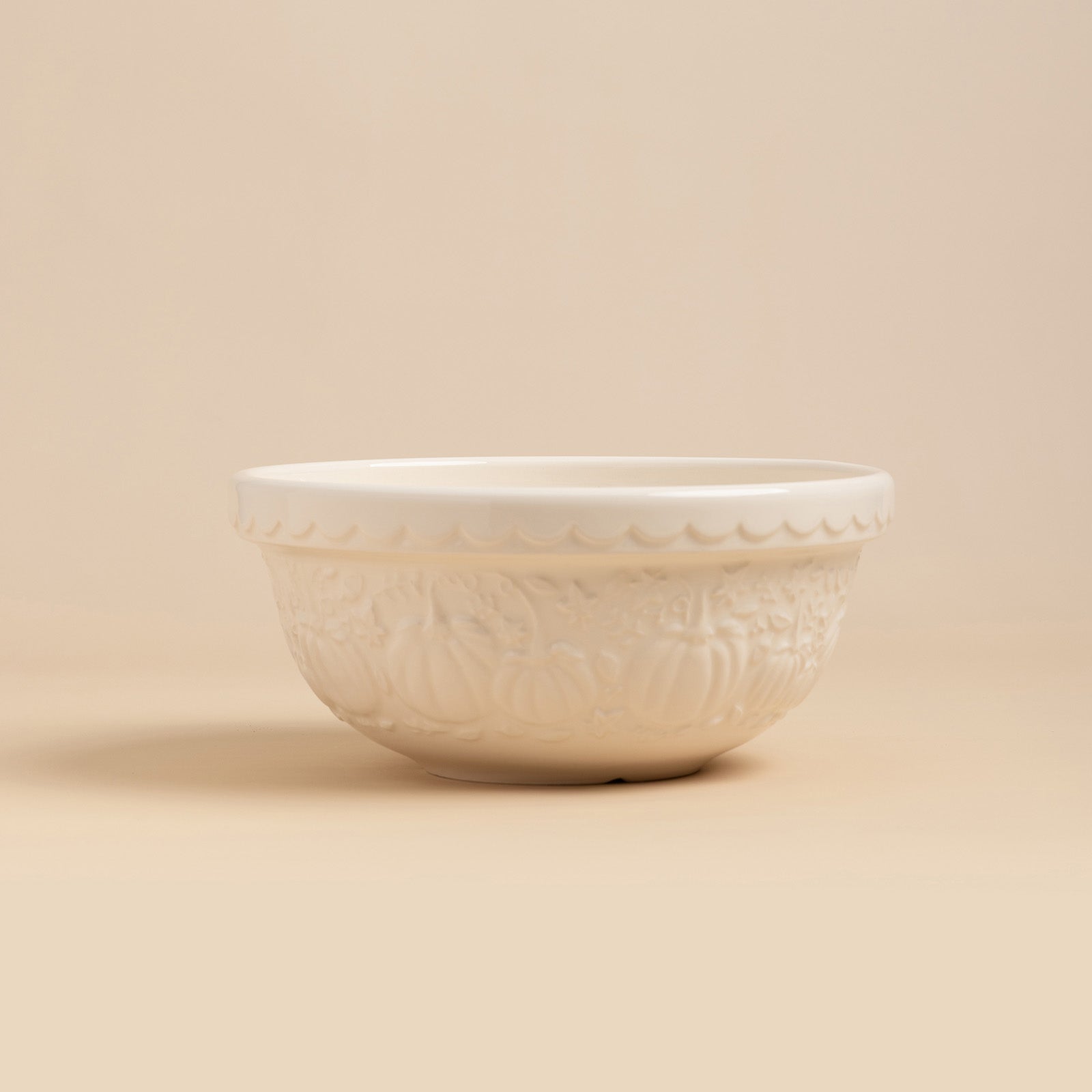 Mason Cash Pumpkin Mixing Bowl Size 24, 2.15-Quart, Cream