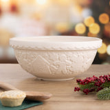 Mason Cash Gingerbread Lane Mixing Bowl Size 18, 2.85-Quart, Cream