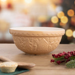 Mason Cash Gingerbread Lane Mixing Bowl Size 24, 2.15-Quart, Cane