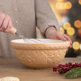 Mason Cash Gingerbread Lane Mixing Bowl Size 24, 2.15-Quart, Cane