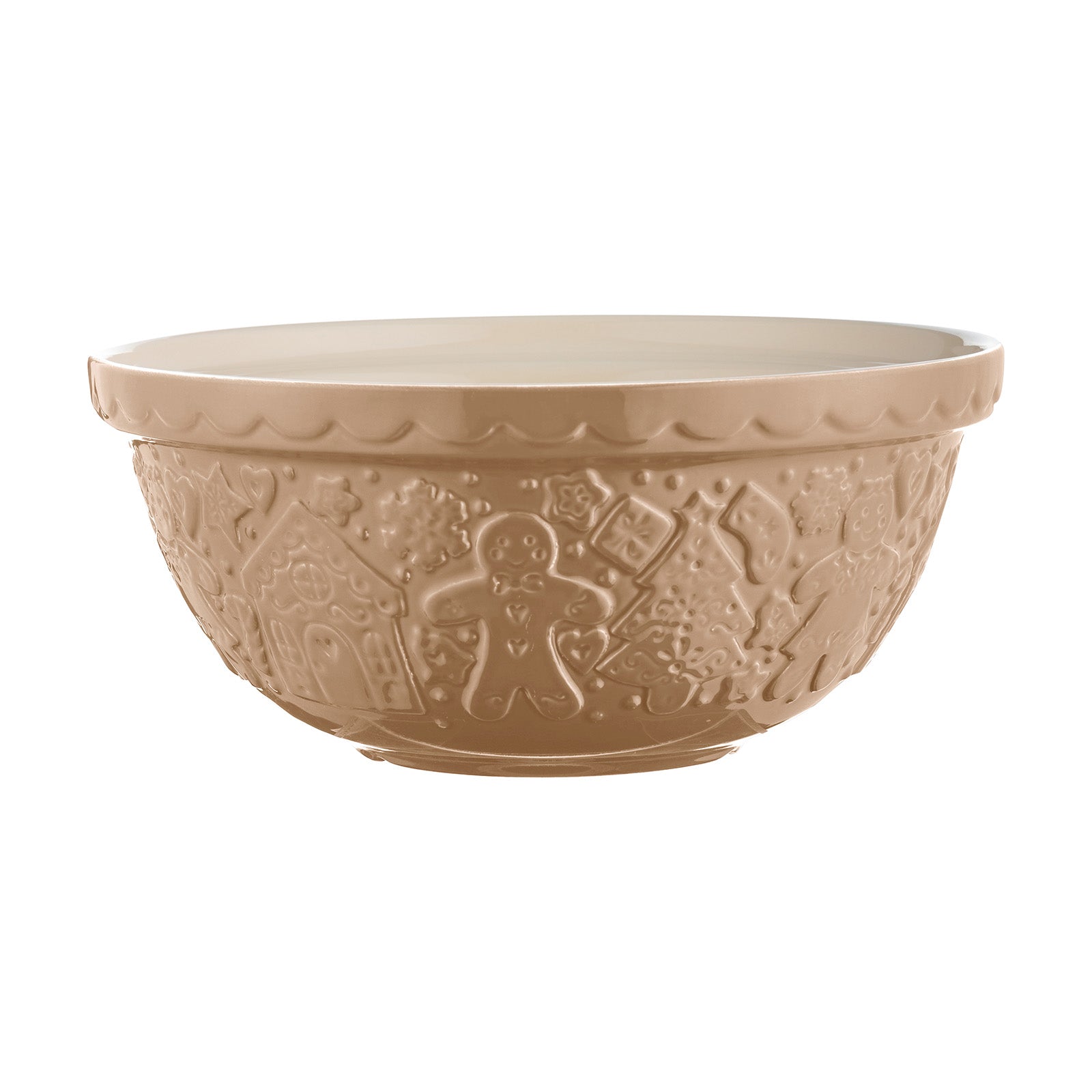 Mason Cash Gingerbread Lane Mixing Bowl Size 24, 2.15-Quart, Cane