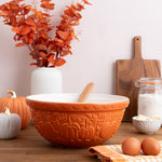 Mason Cash Pumpkin Mixing Bowl Size 12, 4.25-Quart, Orange