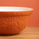Mason Cash Pumpkin Mixing Bowl Size 12, 4.25-Quart, Orange