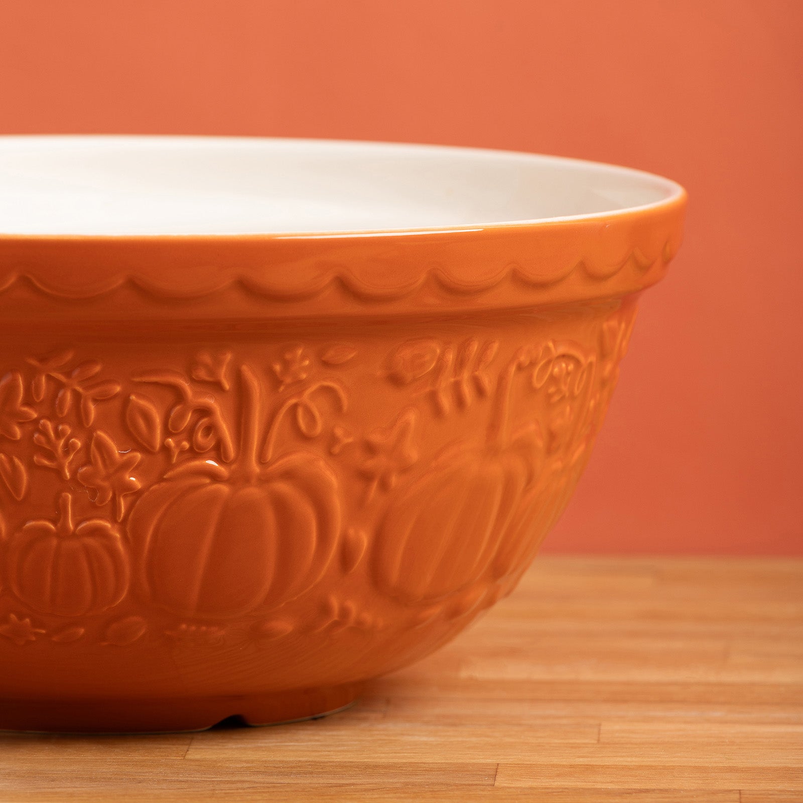Mason Cash Pumpkin Mixing Bowl Size 12, 4.25-Quart, Orange