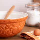 Mason Cash Pumpkin Mixing Bowl Size 12, 4.25-Quart, Orange