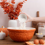 Mason Cash Pumpkin Mixing Bowl Size 12, 4.25-Quart, Orange