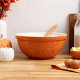 Mason Cash Pumpkin Mixing Bowl Size 12, 4.25-Quart, Orange