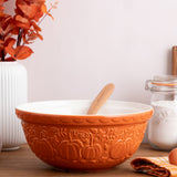 Mason Cash Pumpkin Mixing Bowl Size 12, 4.25-Quart, Orange