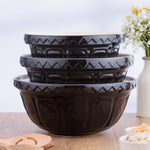 Mason Cash Color Mix Black Size 12, Size 18, Size 24 Mixing Bowl Set of 3