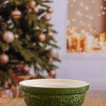 Mason Cash Deck The Halls Size 24 Green Mixing Bowl, 2.15 Quart