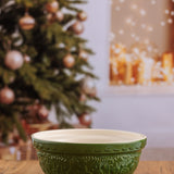 Mason Cash Deck The Halls Size 24 Green Mixing Bowl, 2.15 Quart