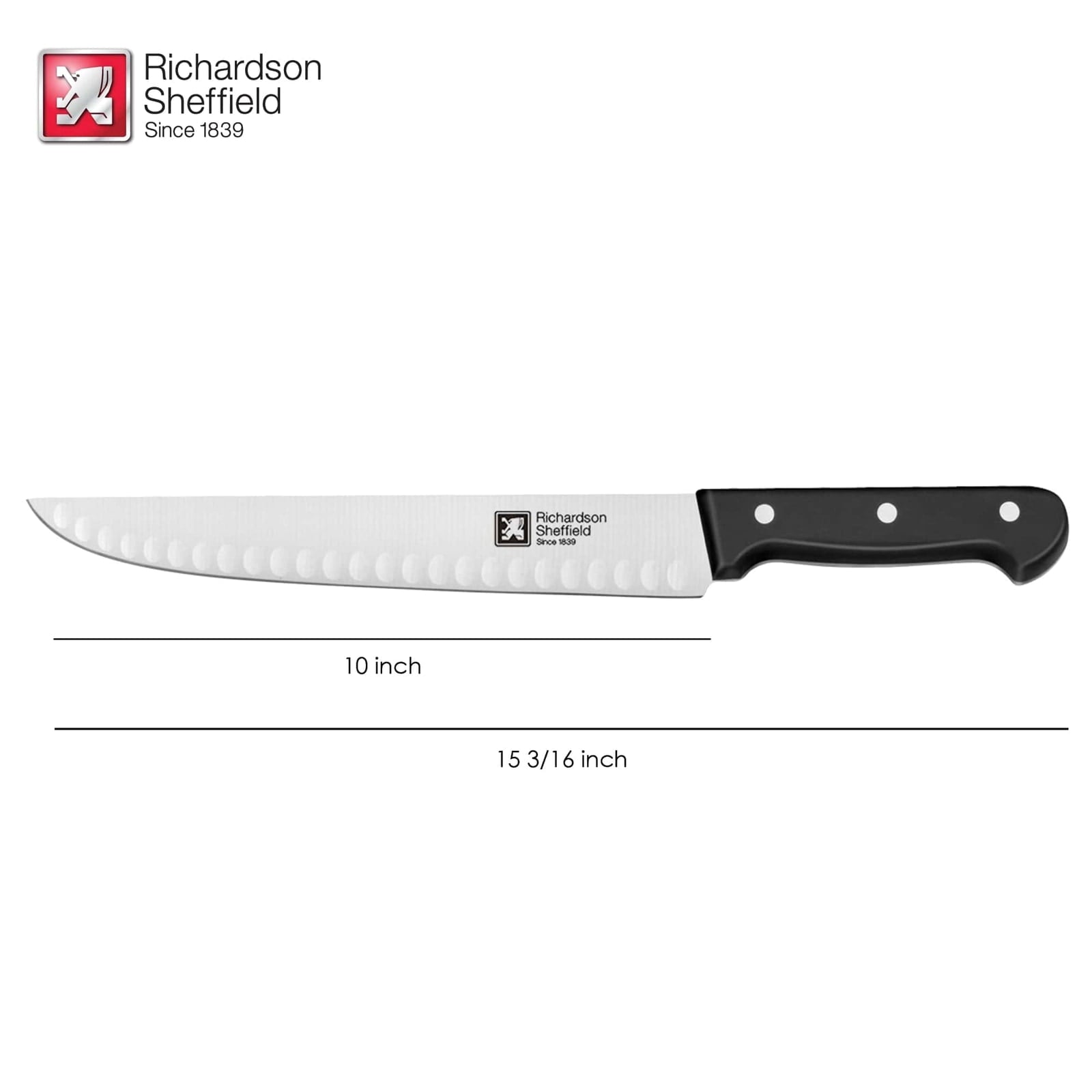 Richardson Sheffield Universal 10-Inch Butcher Knife with Notches
