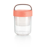 Lekue Jar-To-Go 2 Piece Travel Jar Container Set, 14 ounce, Coral