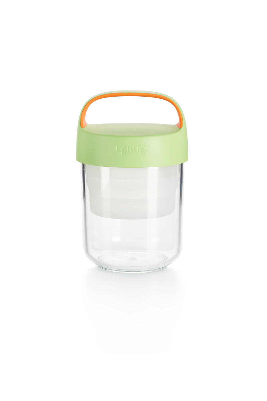 Lekue Jar-To-Go 2 Piece Travel Jar Container Set, 14 ounce, Citrus Fruit