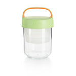 Lekue Jar-To-Go 2 Piece Travel Jar Container Set, 14 ounce, Citrus Fruit