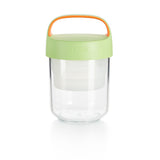 Lekue Jar-To-Go 2 Piece Travel Jar Container Set, 14 ounce, Citrus Fruit