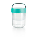 Lekue Jar-To-Go 2 Piece Travel Jar Container Set, 14 ounce, Turquoise