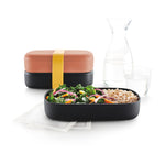 Lekue Lunch Box To Go Travel Container Set, Coral
