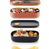 Lekue Lunch Box To Go Travel Container Set, Coral