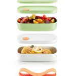Lekue Lunch Box To Go Travel Container Set, Citrus Fruit