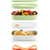 Lekue Lunch Box To Go Travel Container Set, Citrus Fruit