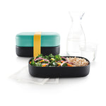 Lekue Lunch Box To Go Travel Container Set, Turquoise