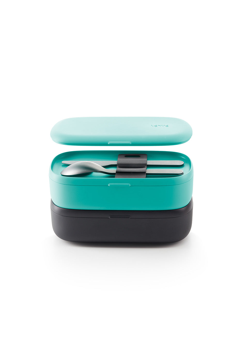 Lekue Lunch Box To Go Travel Container Set, Turquoise