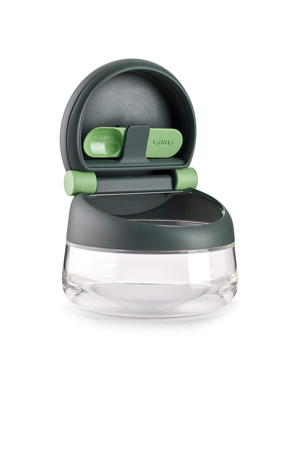 Lekue Salt Cellar, Glass and ABS, 16.9 oz, Black