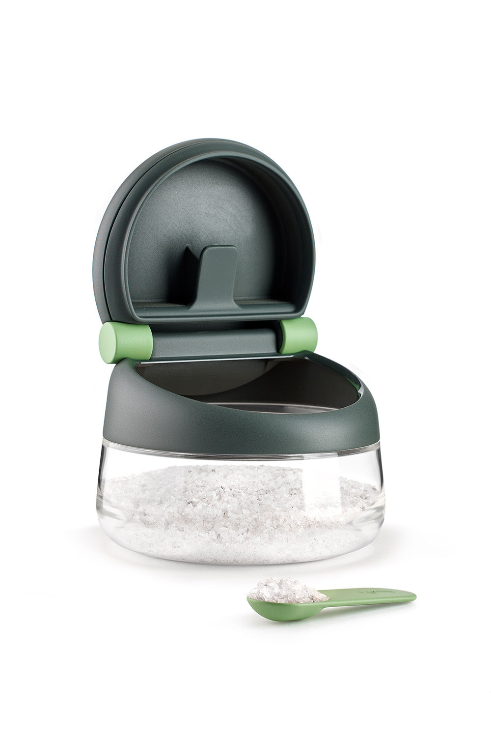 Lekue Salt Cellar, Glass and ABS, 16.9 oz, Black