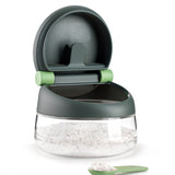 Lekue Salt Cellar, Glass and ABS, 16.9 oz, Black