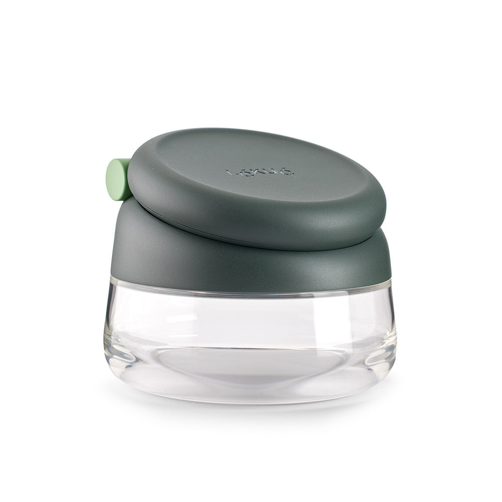 Lekue Salt Cellar, Glass and ABS, 16.9 oz, Black