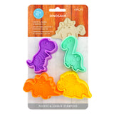 R&M International 4 Piece Dinosaur Cookie Stamper Set, 2-Inch