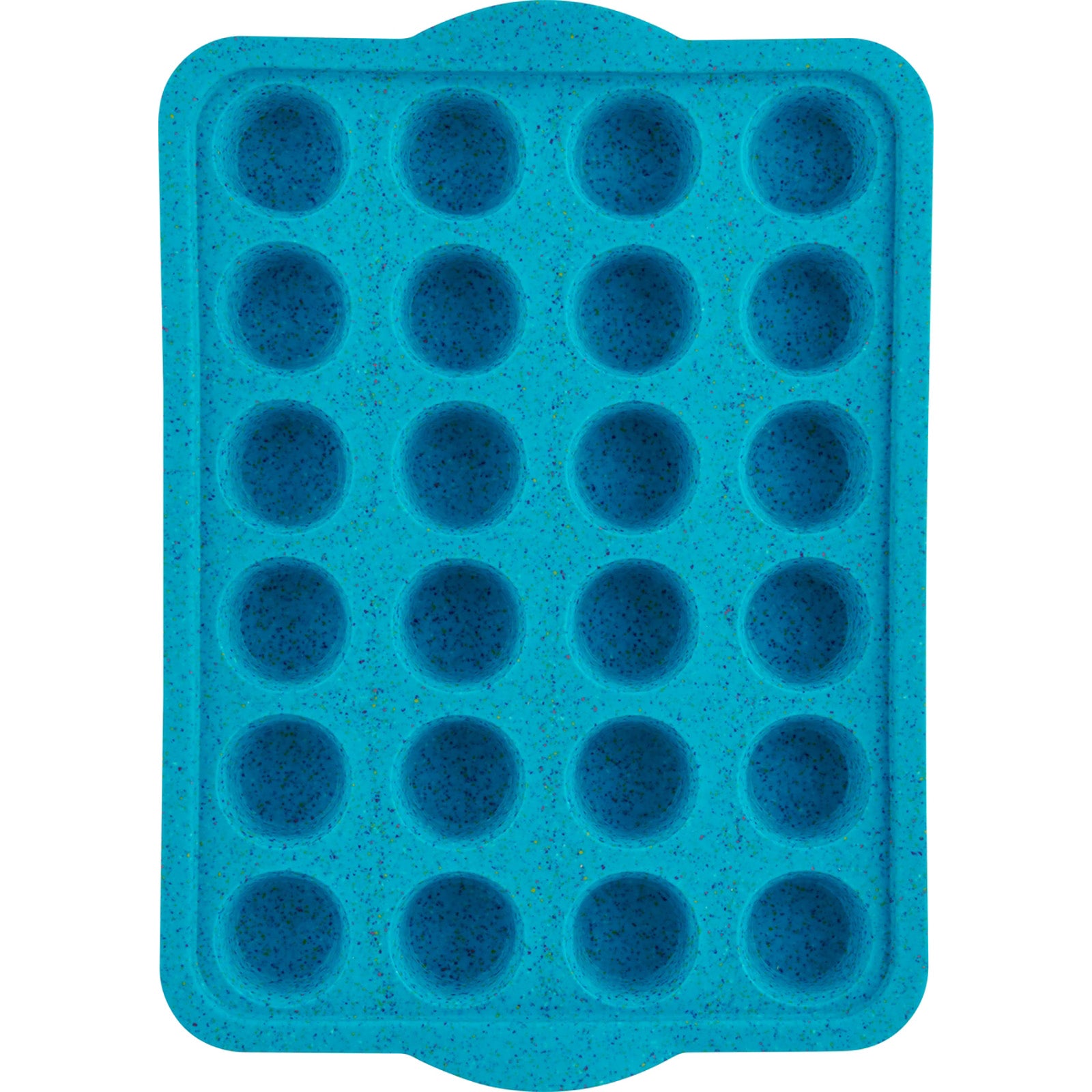 Trudeau Structure Silicone 24 Cavity Mini Muffin Pan, Tropical Granite