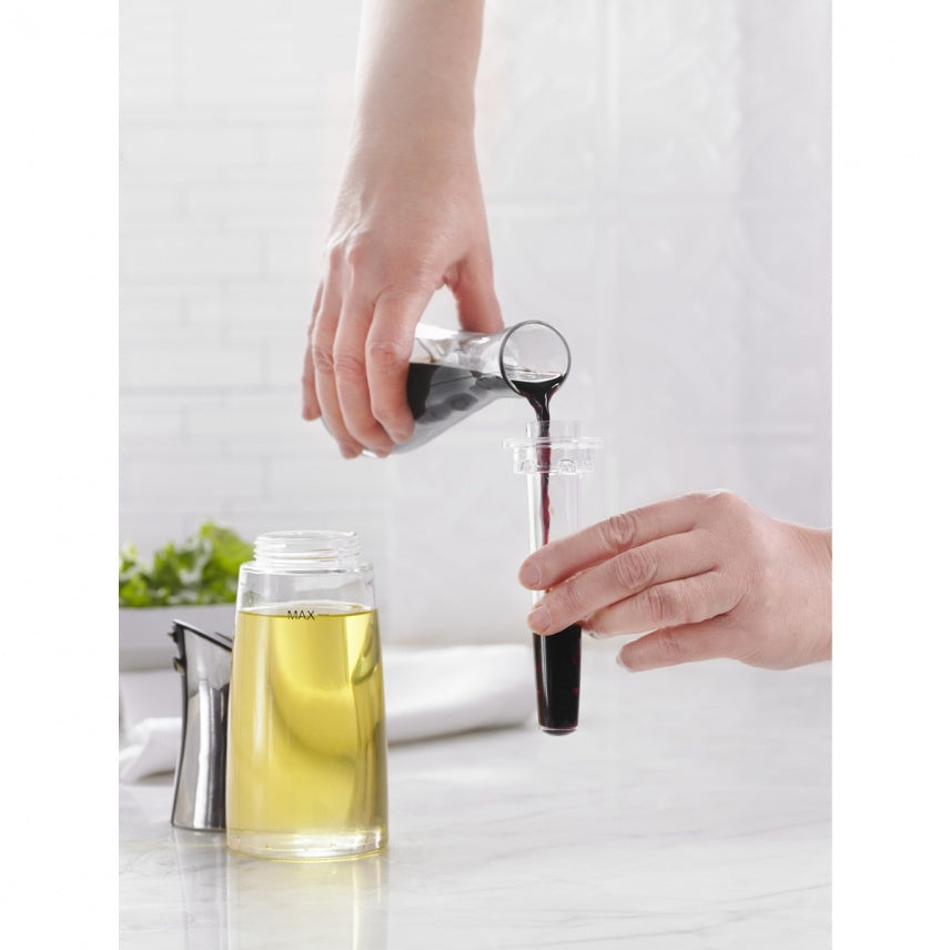 Trudeau Perfect Mix Oil & Vinegar Bottle, 12 ounce, Clear