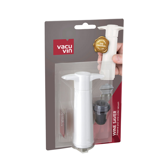Vacu Vin Wine Saver Pump With 1 Stopper, White